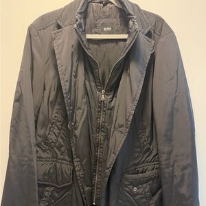 Hugo Boss Men's Charcoal Trench Coat